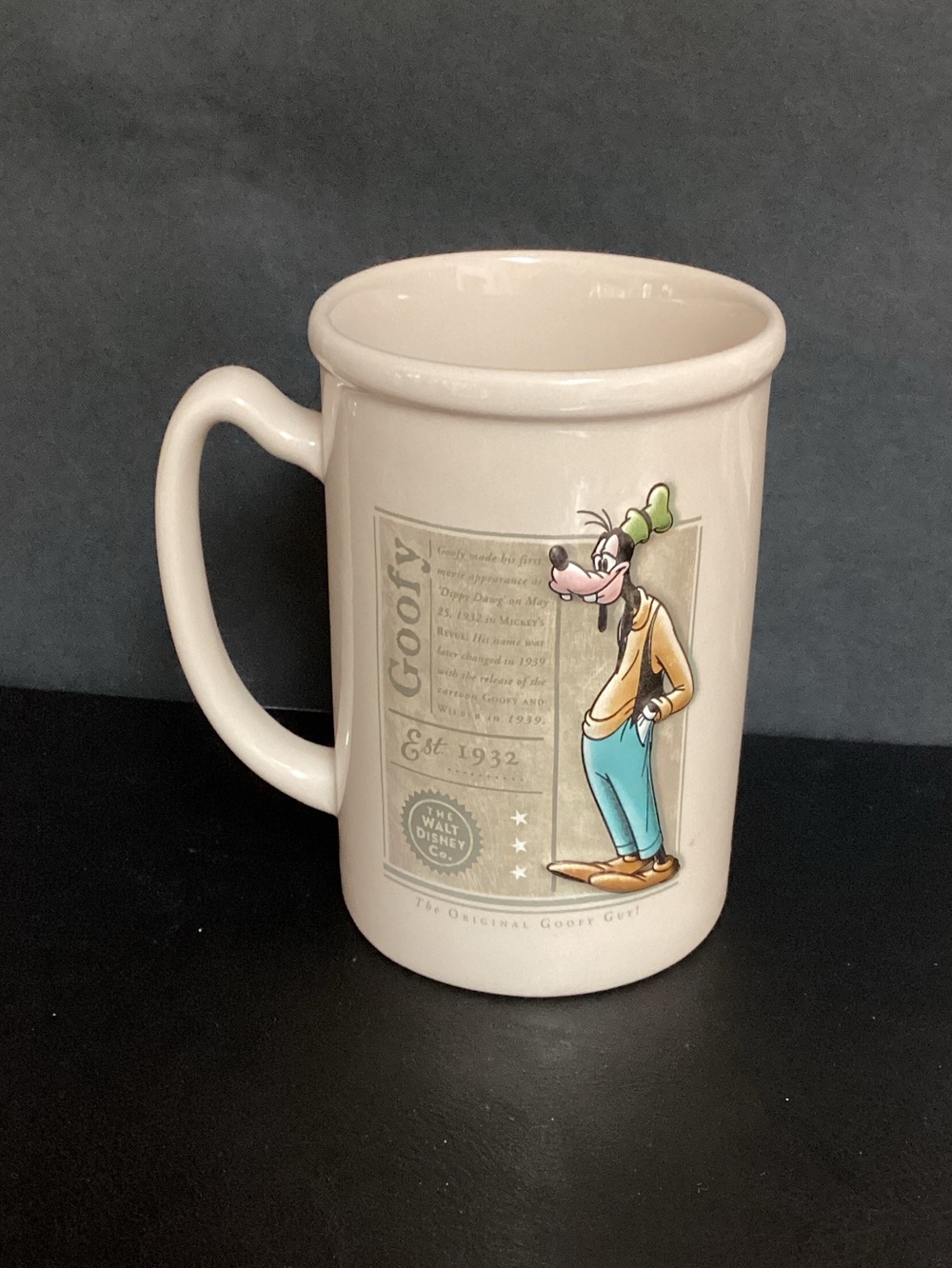 Disney Parks Goofy 3D Double Sided Coffee Mug HTF